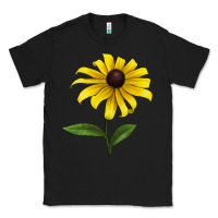 Black Black Eyed Susan Flower Classic Tee - LillyAllenDesigns