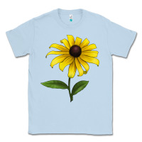 Dusty Blue Black Eyed Susan Flower Classic Tee - LillyAllenDesigns
