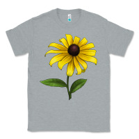 Heather Grey Black Eyed Susan Flower Classic Tee - LillyAllenDesigns