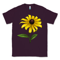 Plum Black Eyed Susan Flower Classic Tee - LillyAllenDesigns
