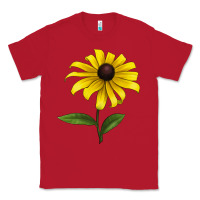 Red Black Eyed Susan Flower Classic Tee - LillyAllenDesigns