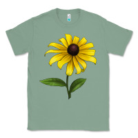 Sage Black Eyed Susan Flower Classic Tee - LillyAllenDesigns