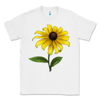White Black Eyed Susan Flower Classic Tee - LillyAllenDesigns