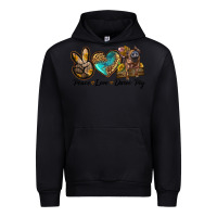 Black peace love duroc pig Urban Hoodie - LillyAllenDesigns