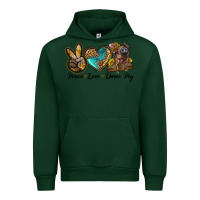 Forest Green peace love duroc pig Urban Hoodie - LillyAllenDesigns