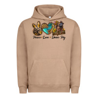 Pigment Burro peace love duroc pig Urban Hoodie - LillyAllenDesigns