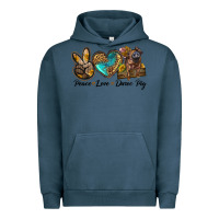 Pigment Midnight Navy peace love duroc pig Urban Hoodie - LillyAllenDesigns