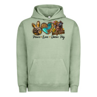 Pigment Oil Green peace love duroc pig Urban Hoodie - LillyAllenDesigns