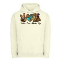 Pigment Pistachio peace love duroc pig Urban Hoodie - LillyAllenDesigns