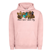 Pigment Salmon peace love duroc pig Urban Hoodie - LillyAllenDesigns
