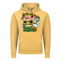 Vintage Mustard Minnesota State Map Vintage Hoodie - RanaPortraitStore