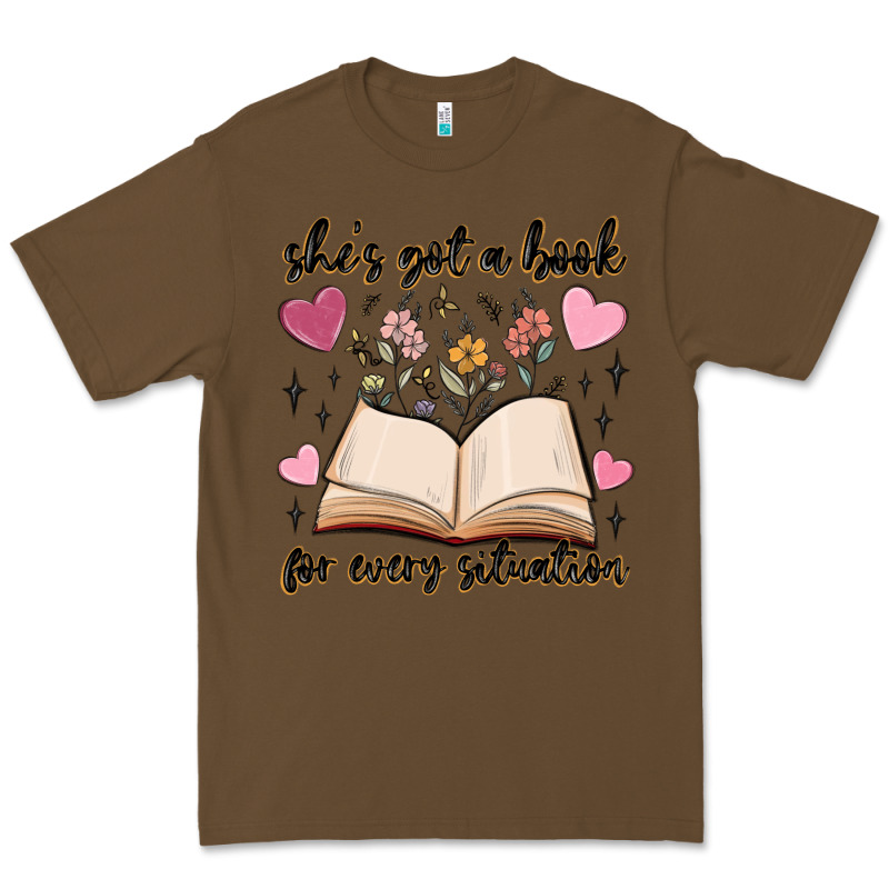 She's Got A Book For Every Situation Premium Tee by MaliasSmallBusiness | Teevron