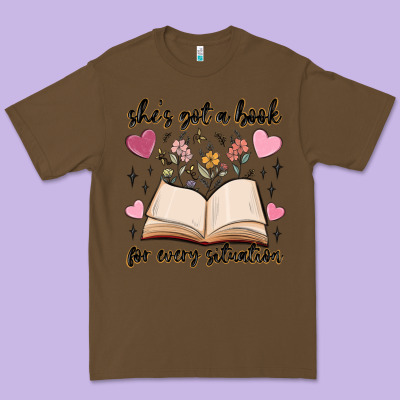She's Got A Book For Every Situation Premium Tee Designed By Maliassmallbusiness