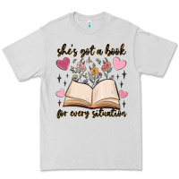 Dove Grey she's got a book for every situation Premium Tee - MaliasSmallBusiness