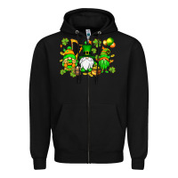 Black St. Patrick's Day gnomes Zipper Hoodie - OliviaCreatesArt