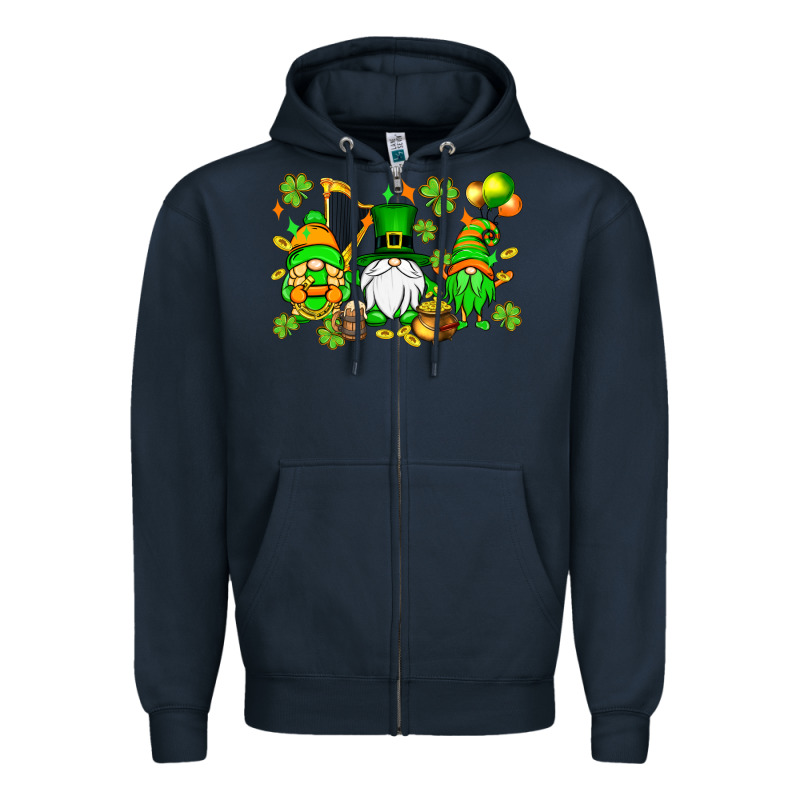 St. Patrick's Day Gnomes Zipper Hoodie by OliviaCreatesArt | Teevron