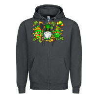 Smoke St. Patrick's Day gnomes Zipper Hoodie - OliviaCreatesArt