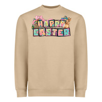 Mushroom Happy Easter plate letters Easter Day Heavyweight Sweatshirt - HowdyJamesFarm