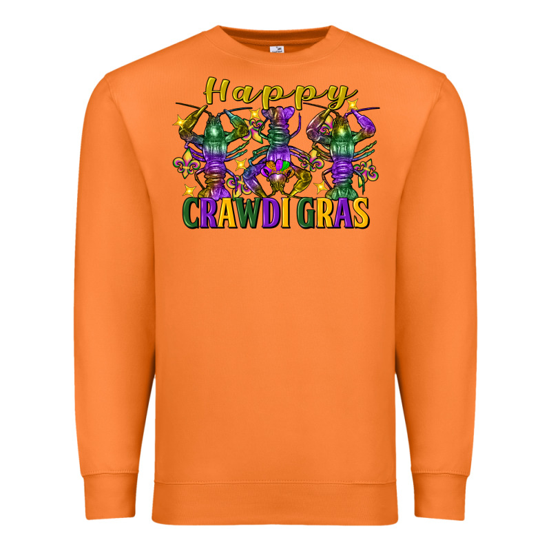Happy Crawdi Gras Mardi Gras Crawfish Premium Sweatshirt by FaDigitalArtStudio | Teevron