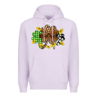 Lilac St. Patrick's Day shamrocks Premium Hoodie - OliviaCreatesArt