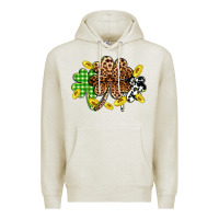 Oatmeal Heather St. Patrick's Day shamrocks Premium Hoodie - OliviaCreatesArt