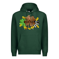 Sports Green St. Patrick's Day shamrocks Premium Hoodie - OliviaCreatesArt