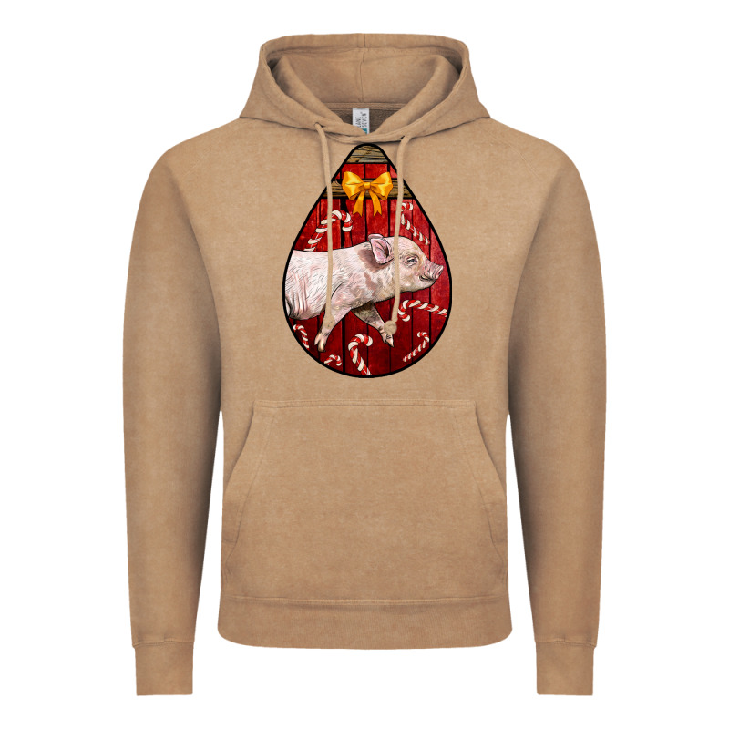 Christmas Pig Vintage Hoodie by LillyAllenDesigns | Teevron