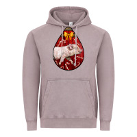 Vintage Zinc christmas pig Vintage Hoodie - LillyAllenDesigns