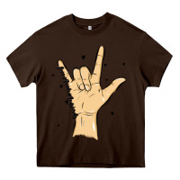 Chocolate Brown love needs no words Heavy Core Tee - MaliasSmallBusiness