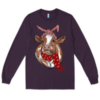 Plum christmas scarf heifer Long Sleeve Tee - RanaPortraitStore