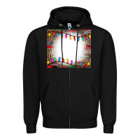 Black christmas bleach effect tumler Zipper Hoodie - CowCowDesign