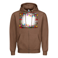 Chestnut christmas bleach effect tumler Zipper Hoodie - CowCowDesign