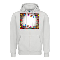 Dove Grey christmas bleach effect tumler Zipper Hoodie - CowCowDesign