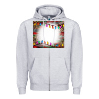 Heather Grey christmas bleach effect tumler Zipper Hoodie - CowCowDesign
