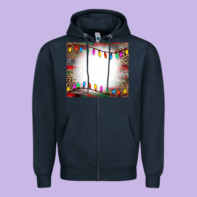 Christmas Bleach Effect Tumler Zipper Hoodie Designed By Cowcowdesign