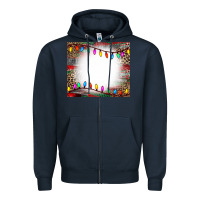 Navy christmas bleach effect tumler Zipper Hoodie - CowCowDesign