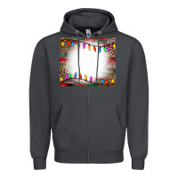 Smoke christmas bleach effect tumler Zipper Hoodie - CowCowDesign