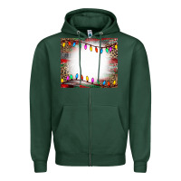 Sports Green christmas bleach effect tumler Zipper Hoodie - CowCowDesign