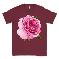 Burgundy All Dressed Up Rose Classic Tee - LillyAllenDesigns