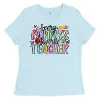 Baby Blue every bunny's favorite teacher Ladies Tee - MaliasSmallBusiness