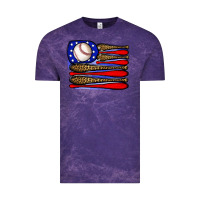 Cloud Purple leopard baseball flag3 Vintage Tee - JahusDesignShop