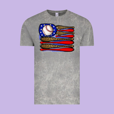 Leopard Baseball Flag3 Vintage Tee Designed By Jahusdesignshop