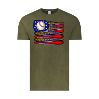 Vintage Olive leopard baseball flag3 Vintage Tee - JahusDesignShop