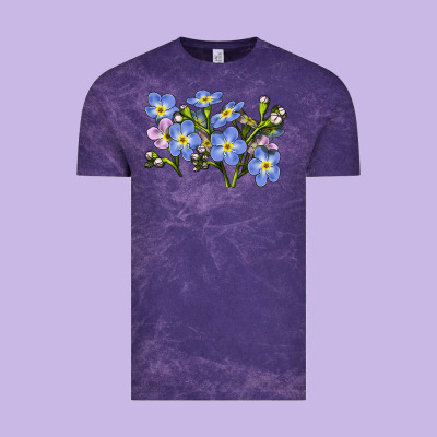 Forget Me Not Flower Illustrations Vintage Tee Designed By Lillyallendesigns