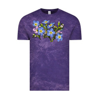 Cloud Purple Forget Me Not Flower Illustrations Vintage Tee - LillyAllenDesigns