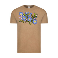 Vintage Coffee Forget Me Not Flower Illustrations Vintage Tee - LillyAllenDesigns