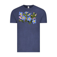 Vintage Denim Forget Me Not Flower Illustrations Vintage Tee - LillyAllenDesigns