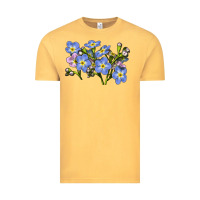 Vintage Mustard Forget Me Not Flower Illustrations Vintage Tee - LillyAllenDesigns