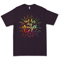 Plum not by my strength but his Premium Tee - MaliasSmallBusiness