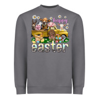Storm Happy Easter truck with farm animals Easter Day Heavyweight Sweatshirt - HowdyJamesFarm